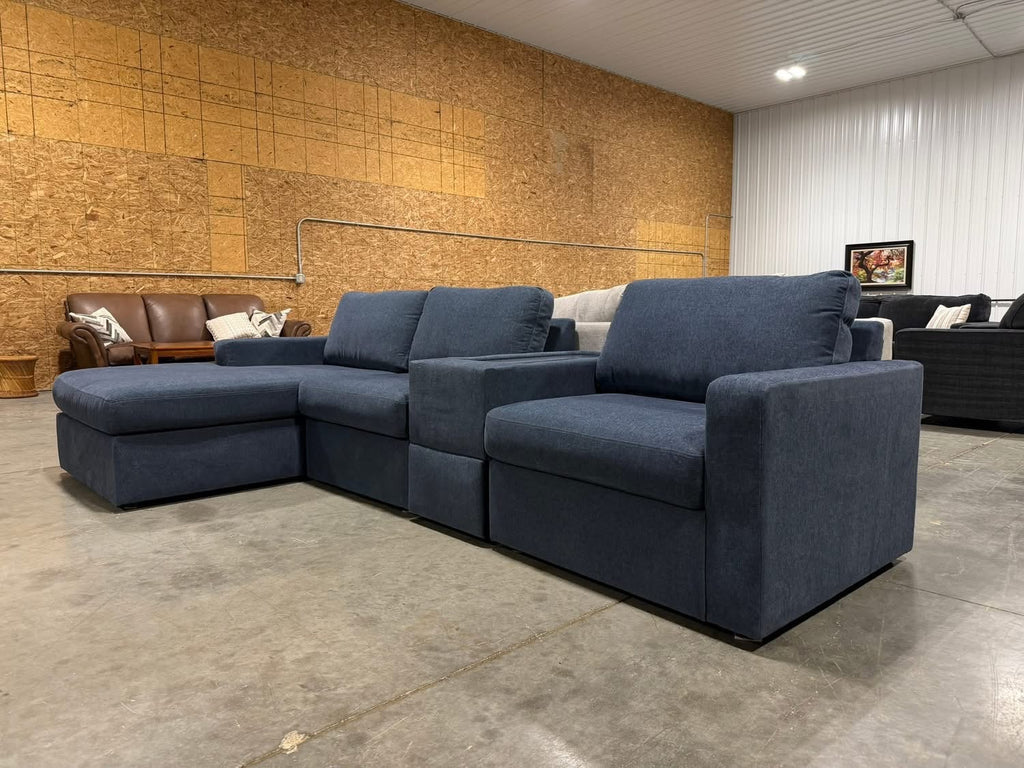 4 Piece Ashley Blue Sectional