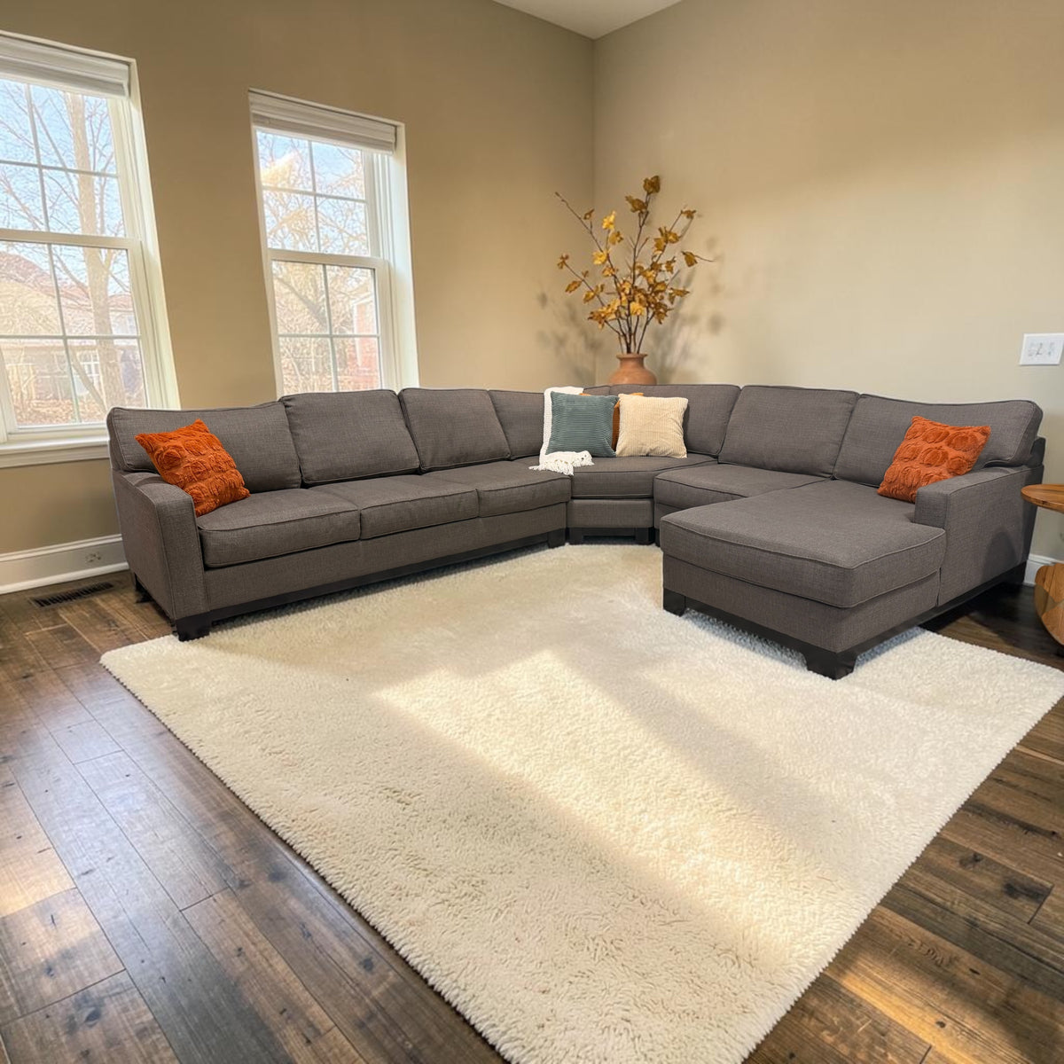 5 Piece Gray Jonathan Louise Sectional