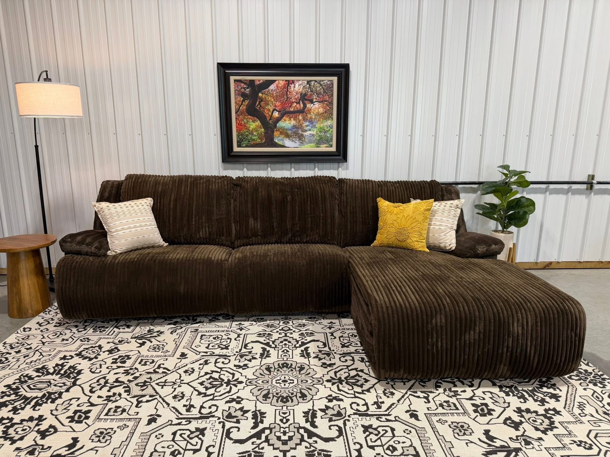 Ashley Oversized Corduroy Reclining Sectional