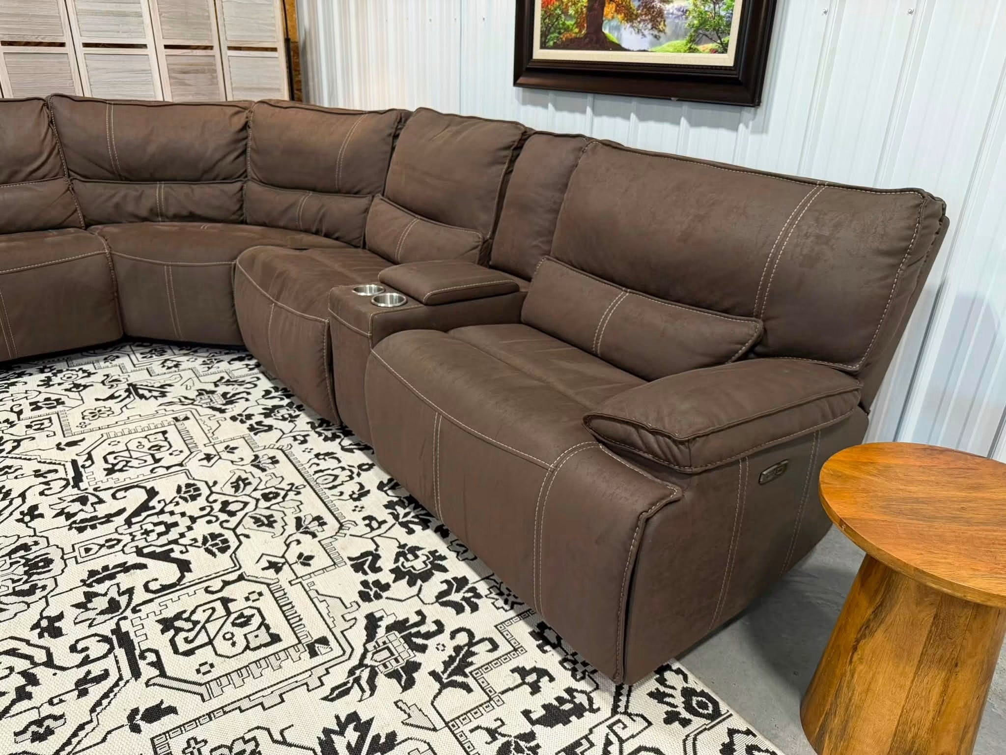 6 Piece Brown Power Reclining Modular Sectional