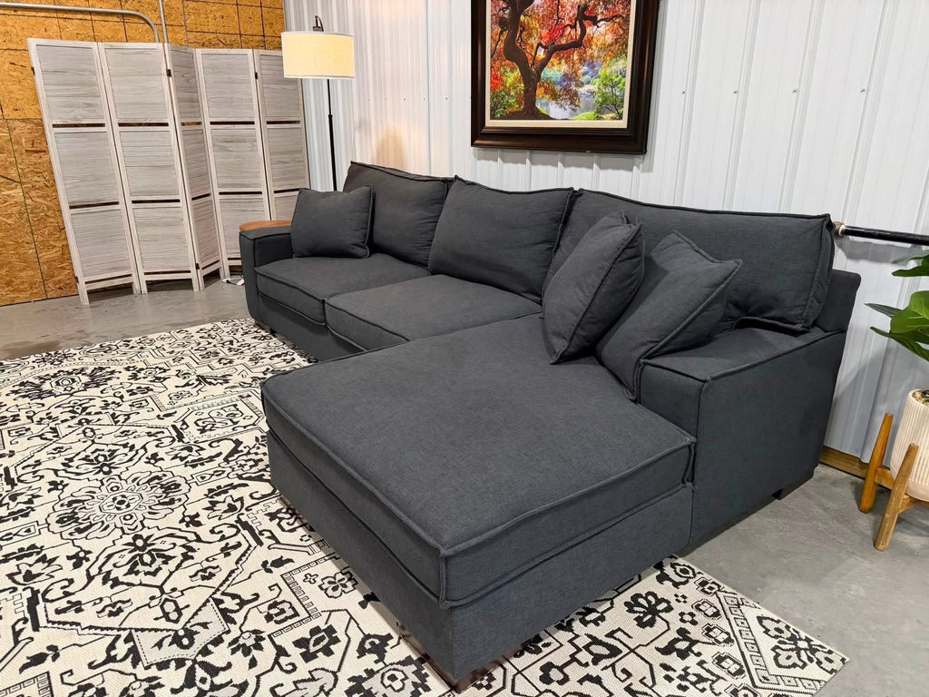 2 Piece Oversized Gray Sectional