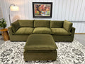NEW Bellamia 4 Piece Modular Sectional GREEN