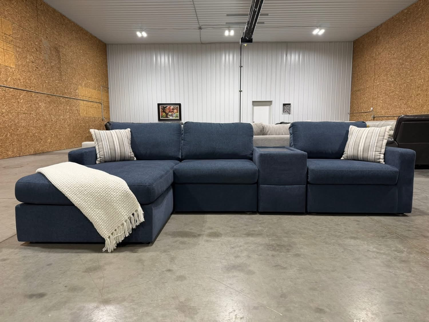 4 Piece Ashley Blue Sectional