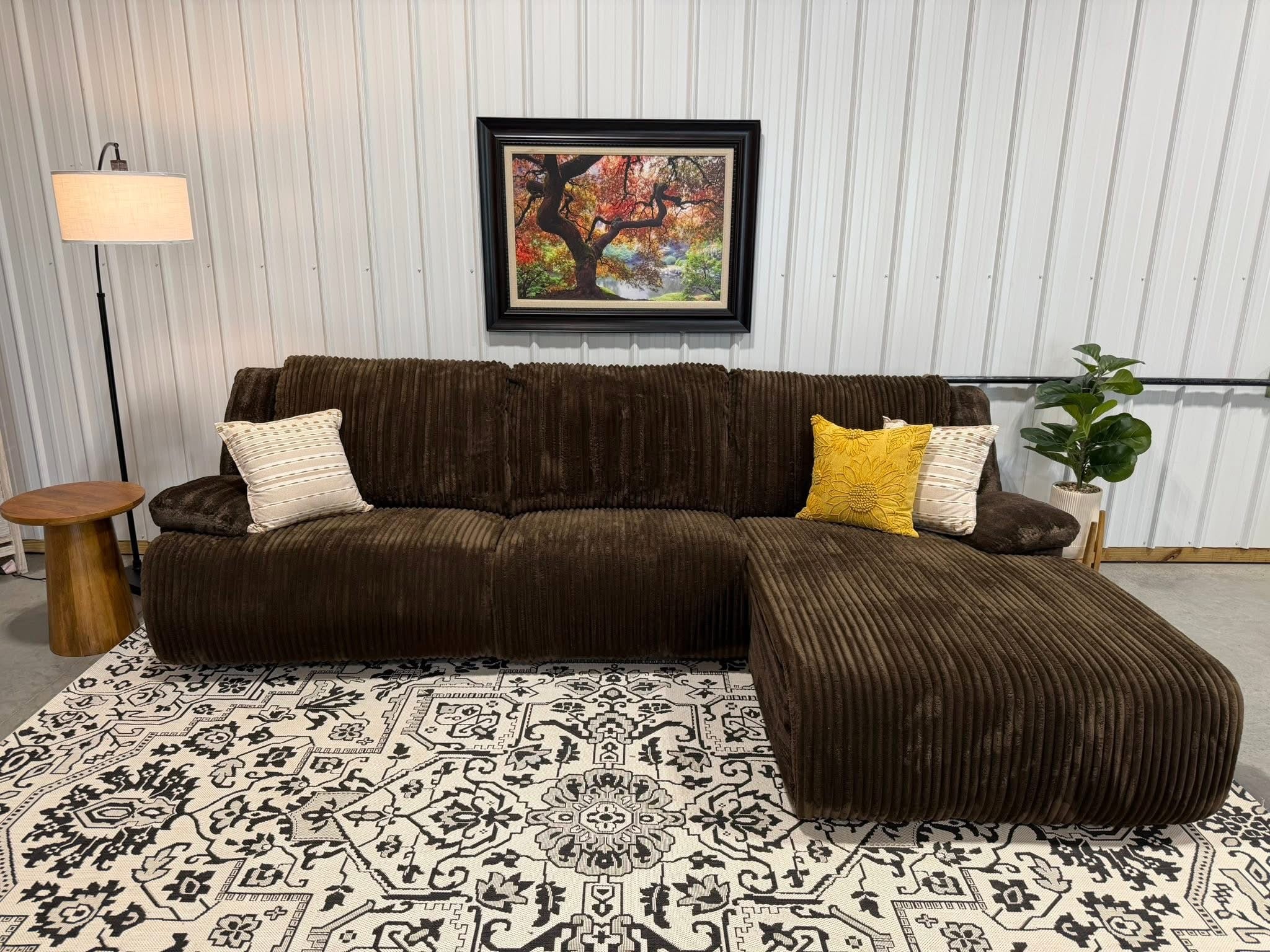 Ashley Oversized Corduroy Reclining Sectional
