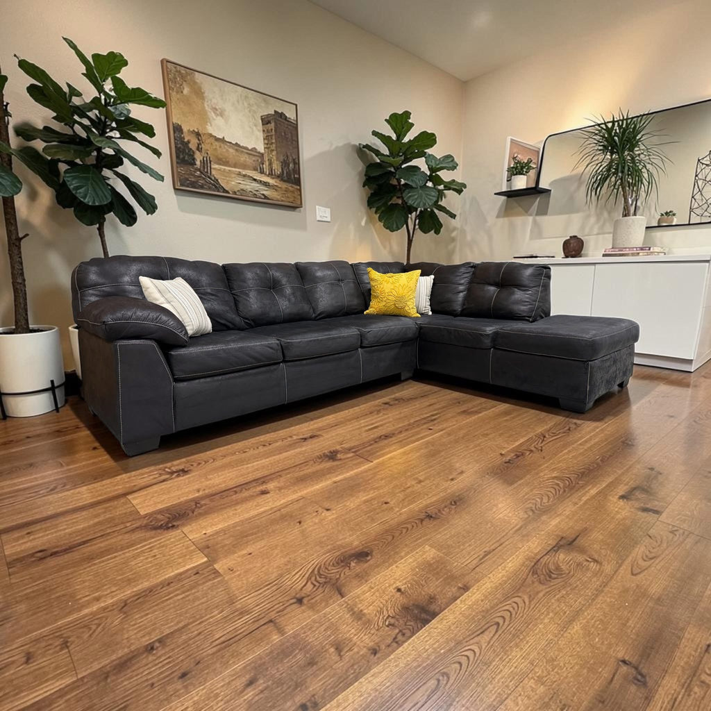 2 Piece Dark Gray Sectional