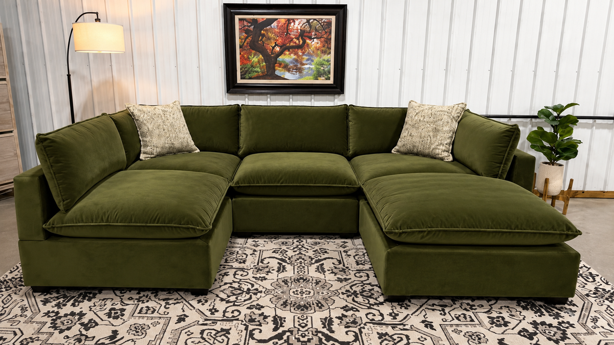 NEW Bellamia 5 Piece Modular Sectional GREEN (PRE-ORDER)