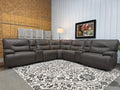 7 Piece Power Reclining Modular Leather Sectional