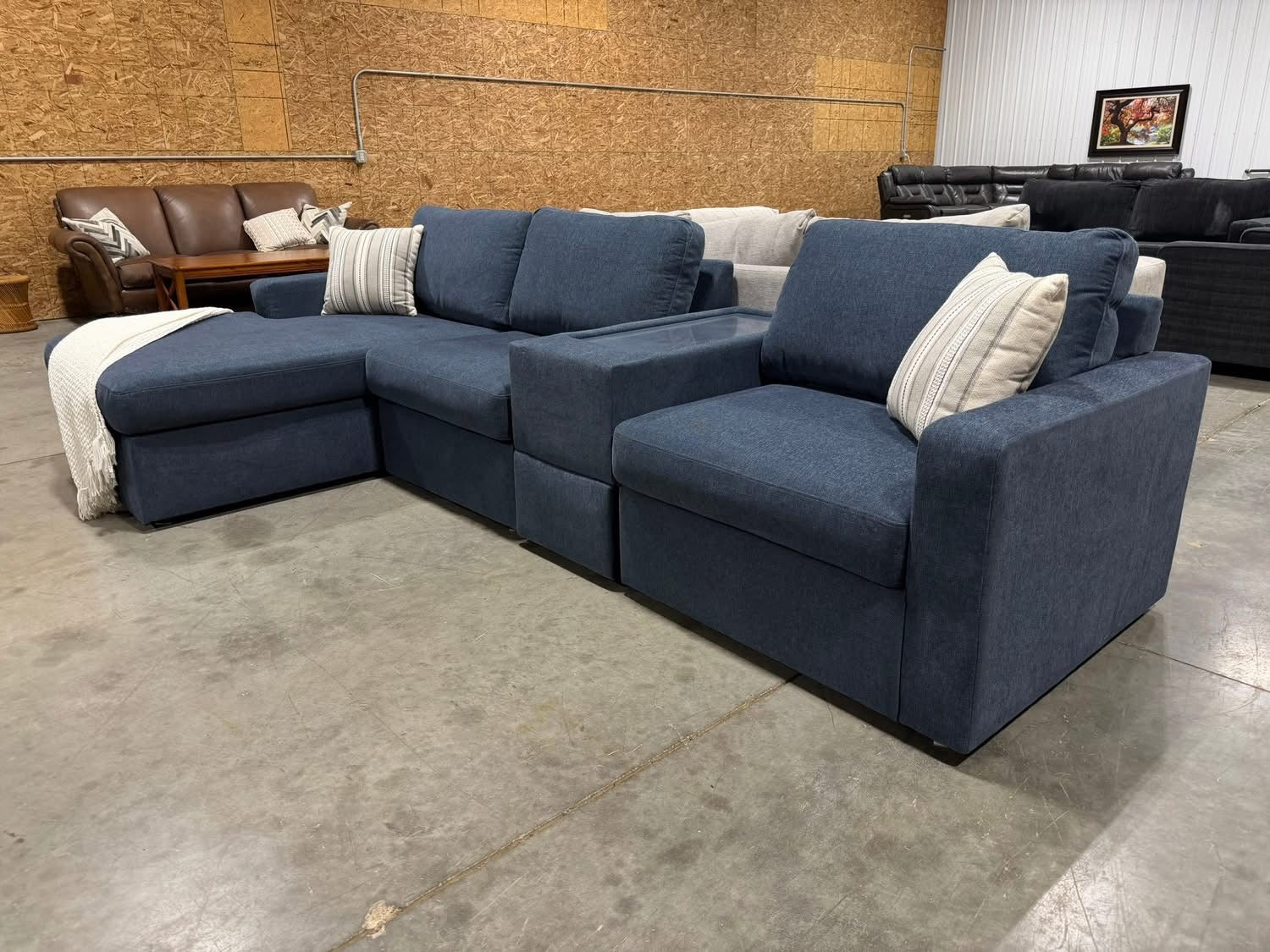 4 Piece Ashley Blue Sectional