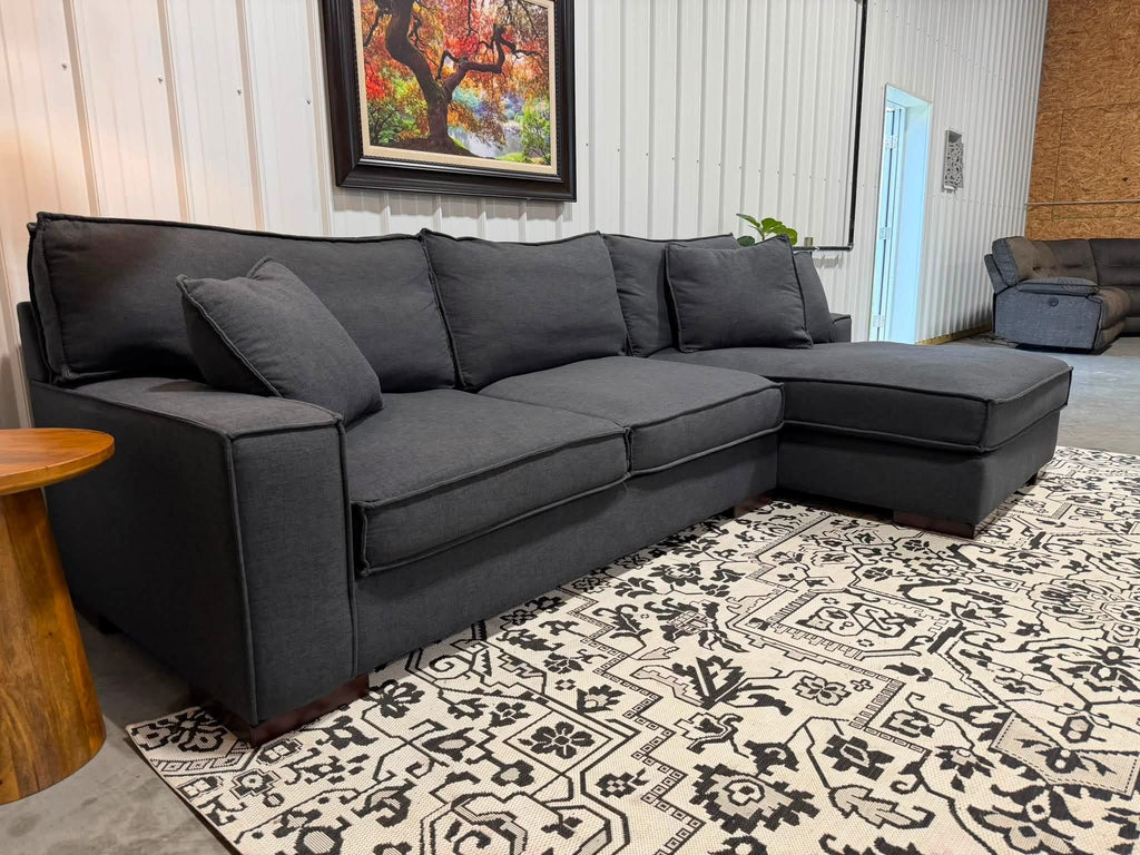 2 Piece Oversized Gray Sectional