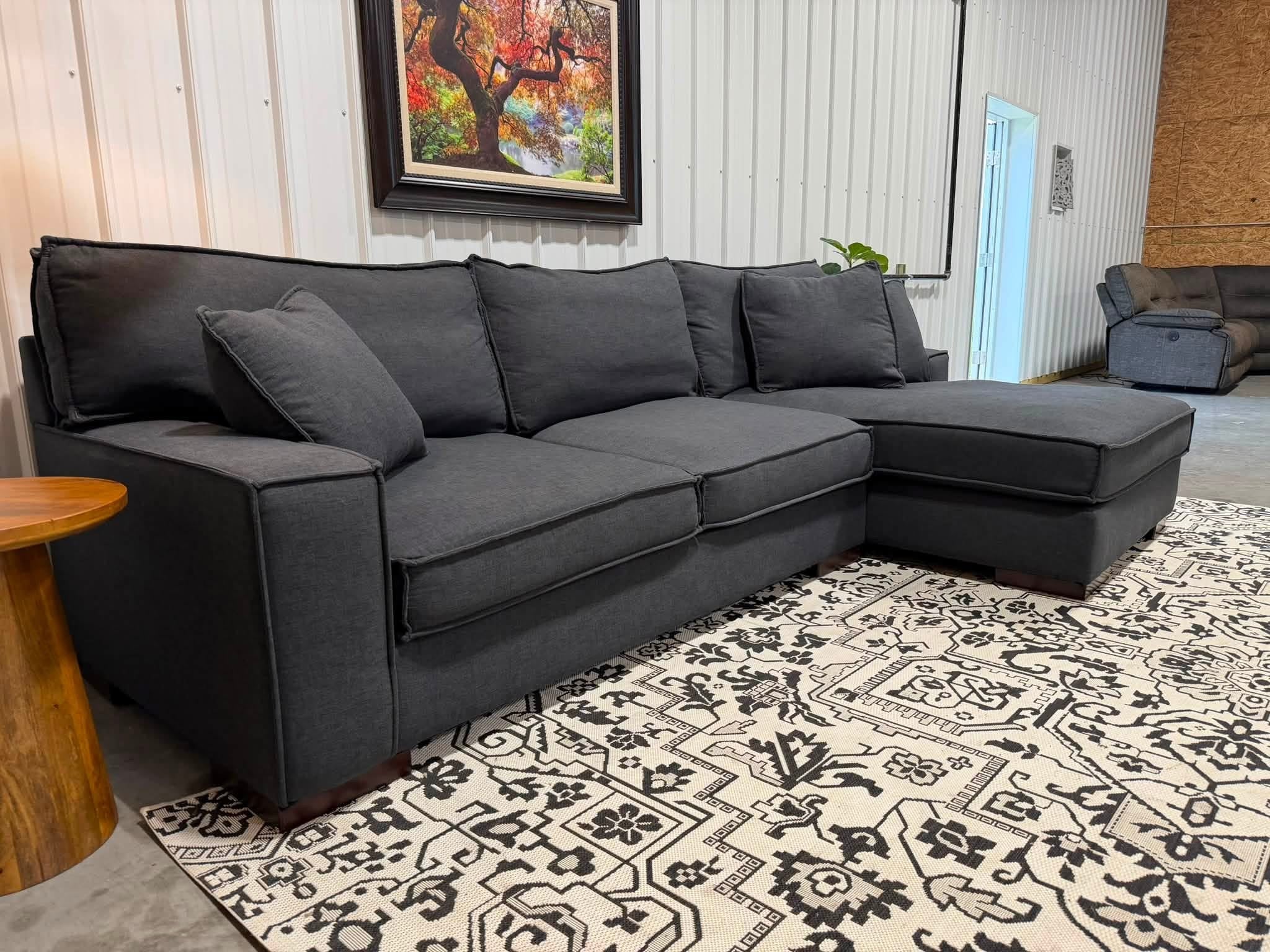 2 Piece Oversized Gray Sectional