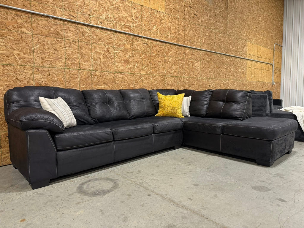 2 Piece Dark Gray Sectional