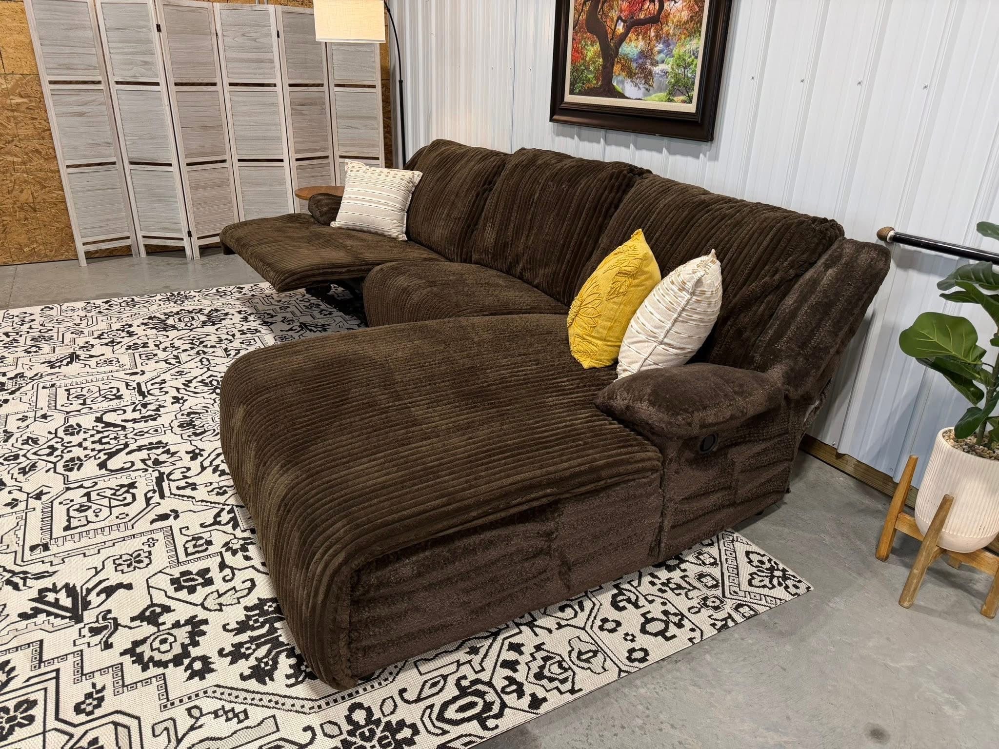 Ashley Oversized Corduroy Reclining Sectional