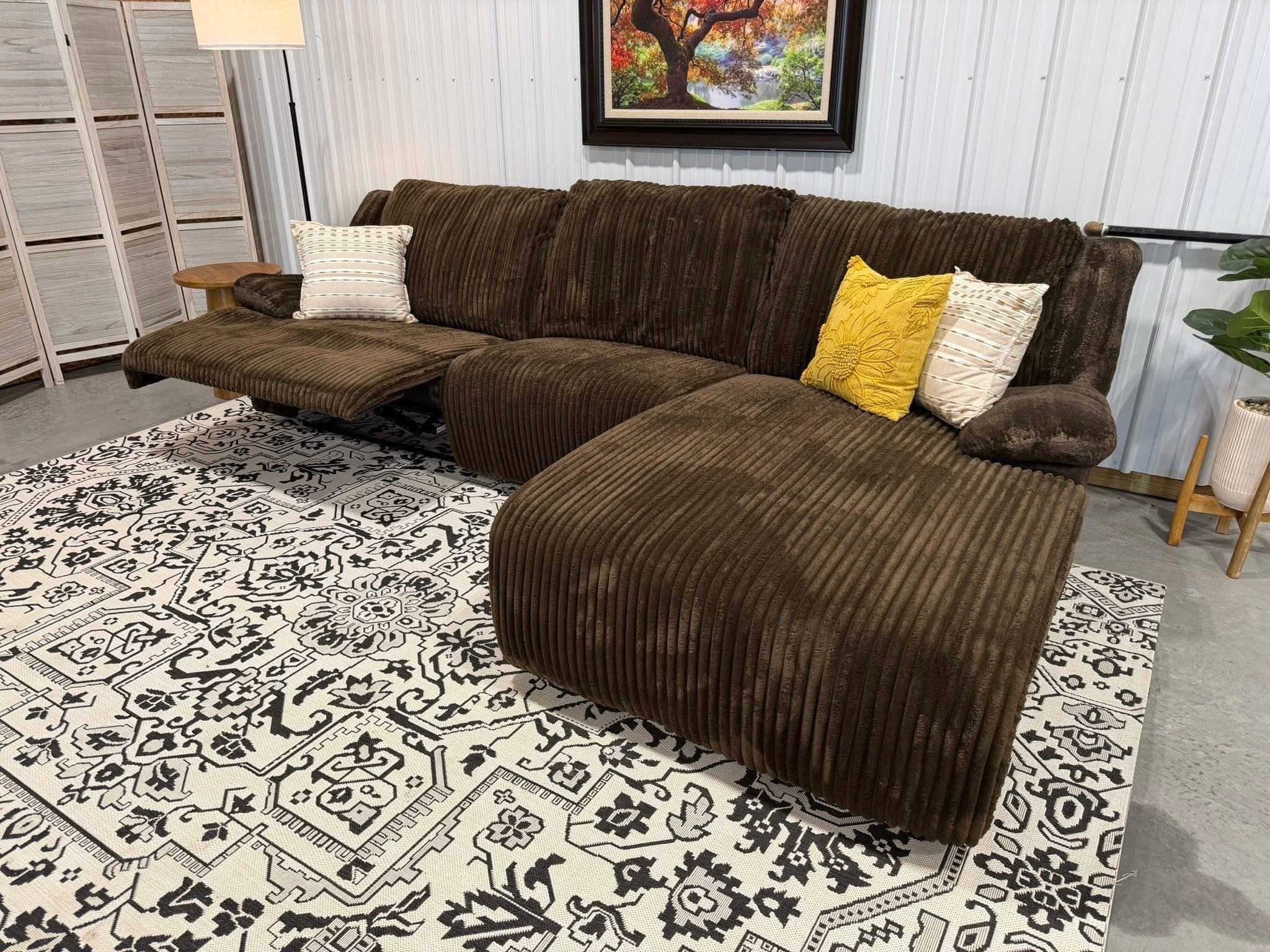 Ashley Oversized Corduroy Reclining Sectional