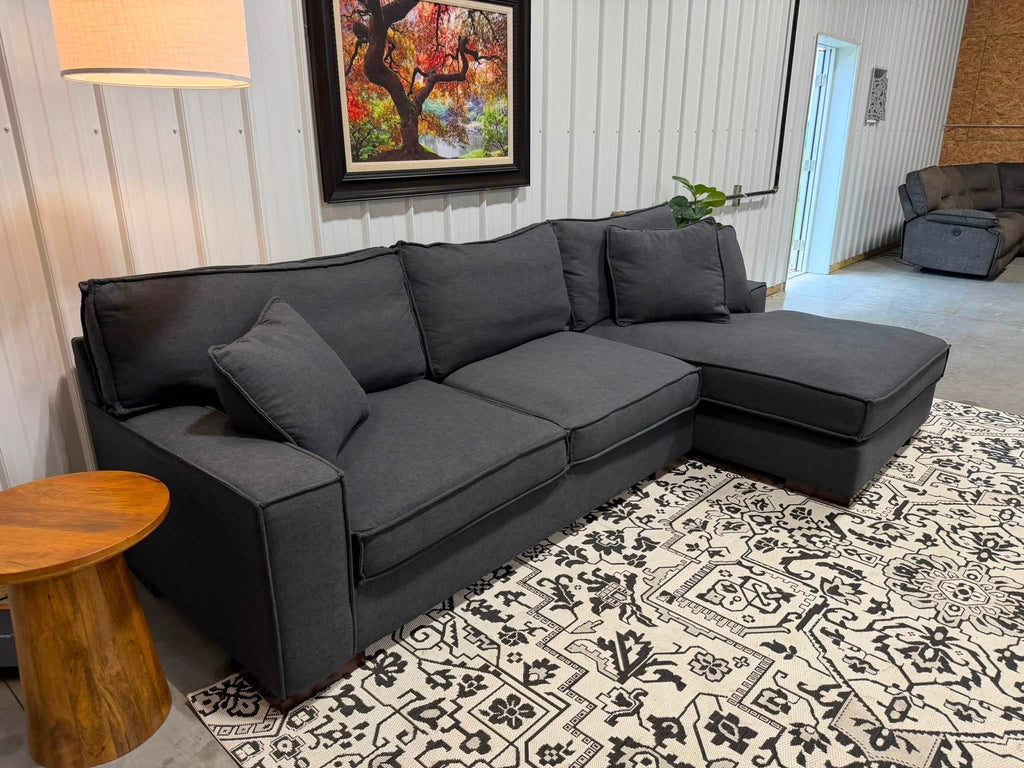 2 Piece Oversized Gray Sectional