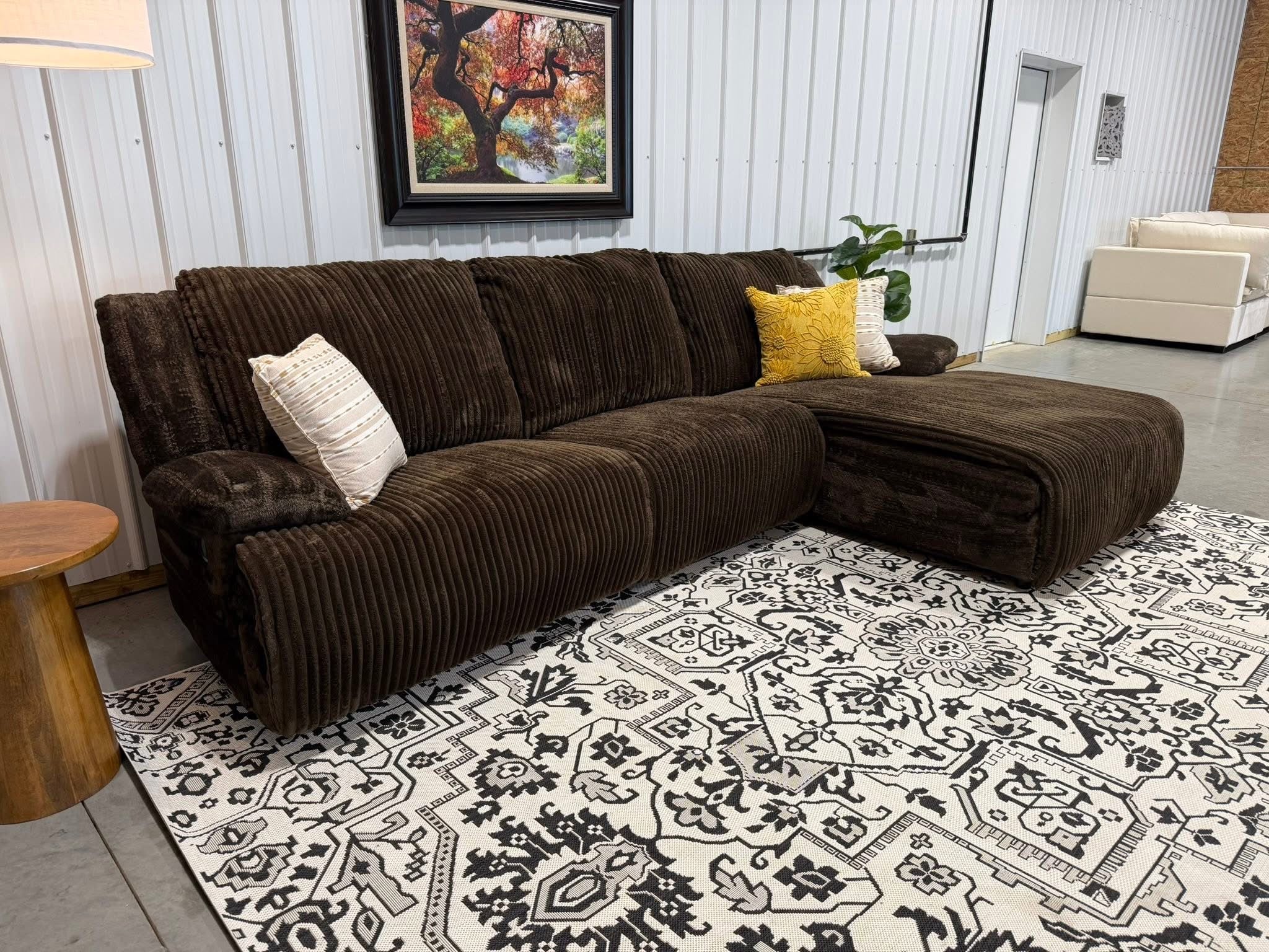 Ashley Oversized Corduroy Reclining Sectional