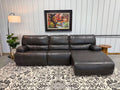 3 Piece Charcoal Gray Power Reclining Sectional w/ Chaise