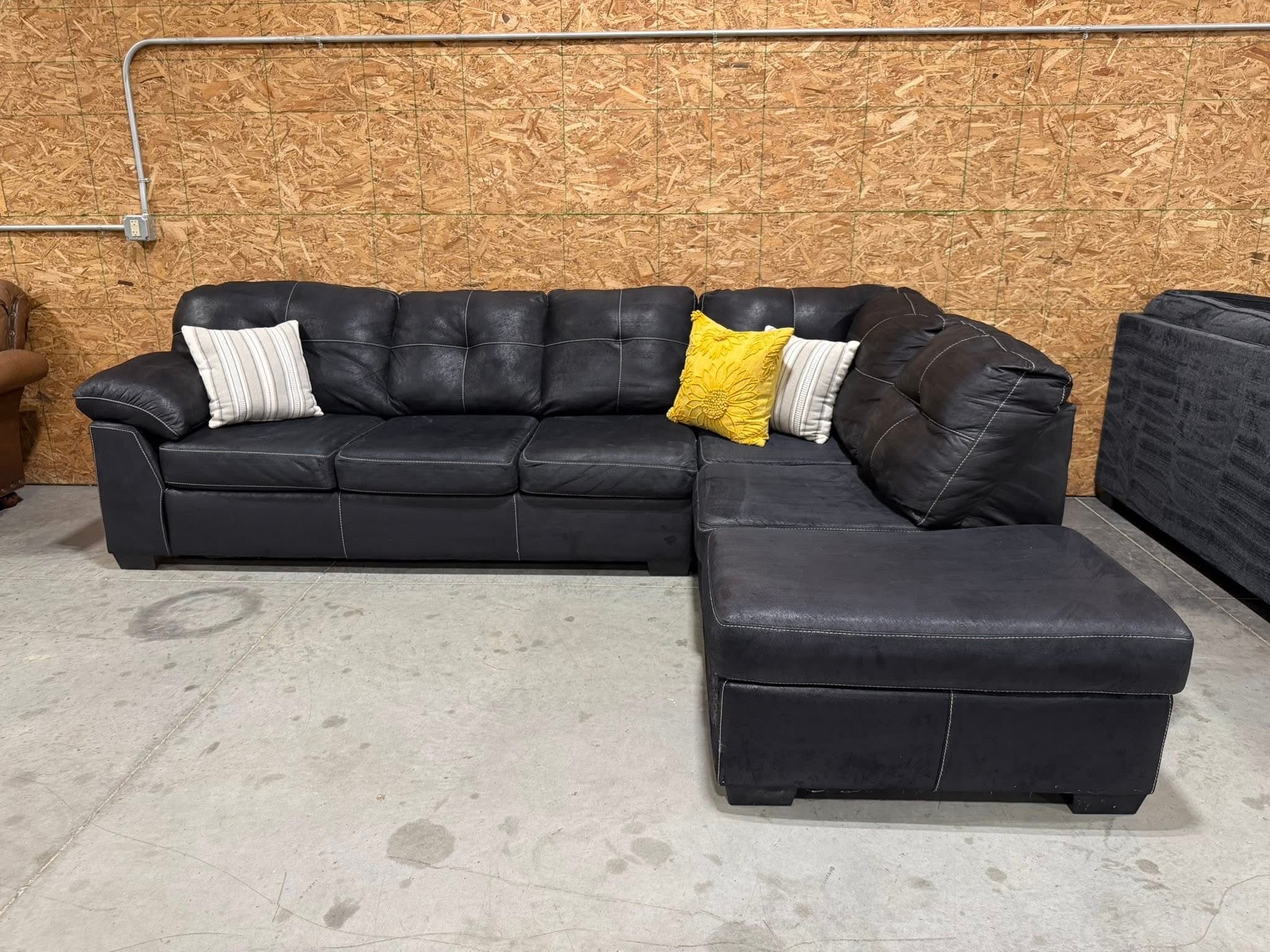 2 Piece Dark Gray Sectional