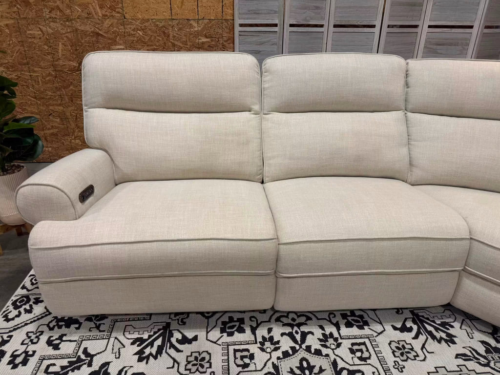 6 Piece Cream Power Reclining Modular Sectional by American Signature