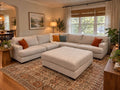 Oversized Cream Ashley Sectional + Ottoman