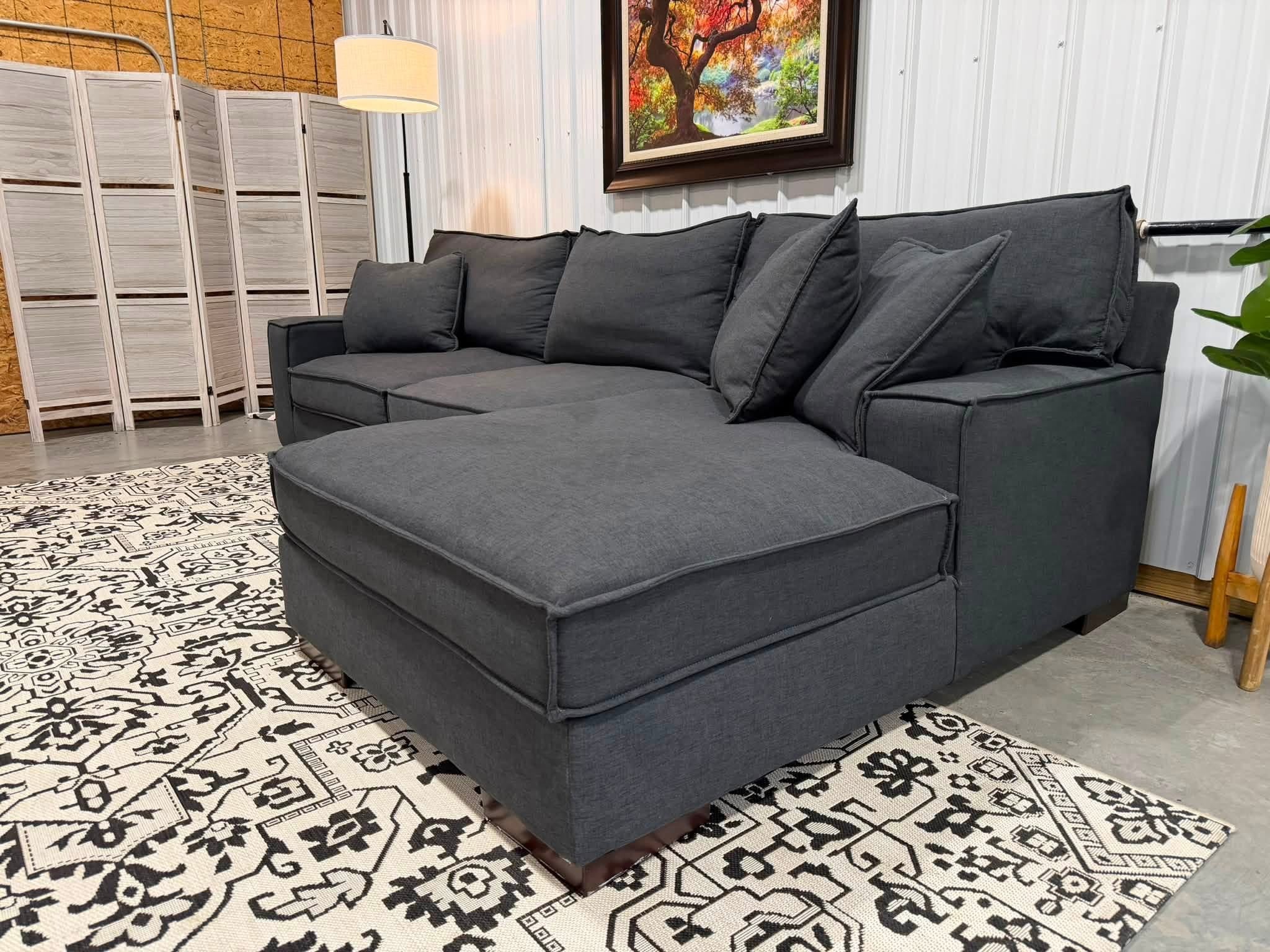 2 Piece Oversized Gray Sectional