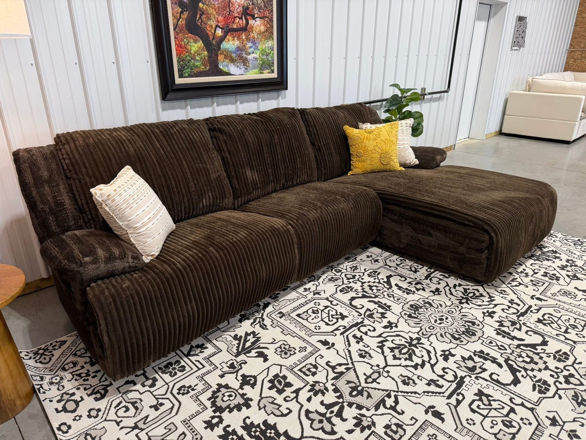 Ashley Oversized Corduroy Reclining Sectional