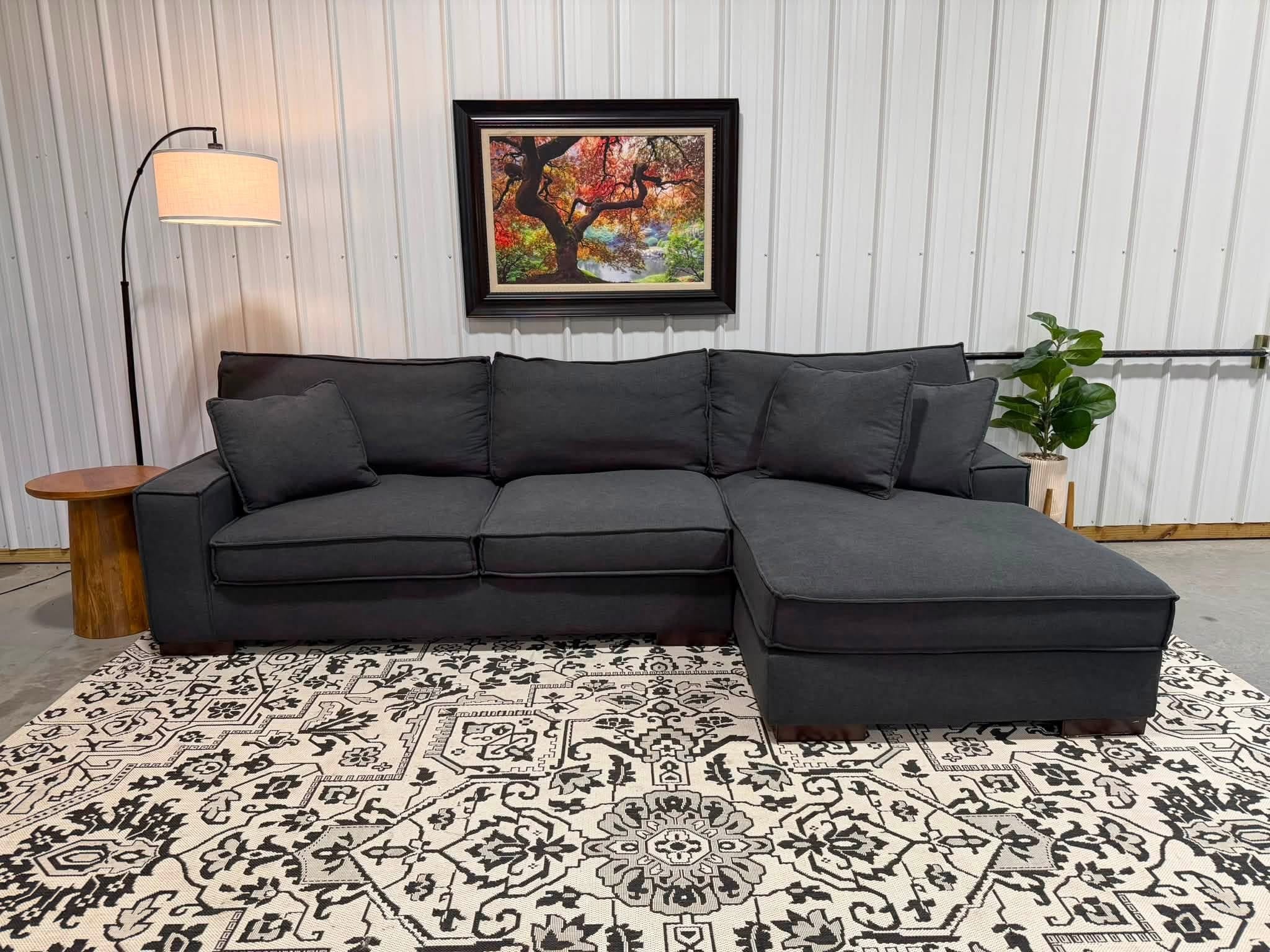 2 Piece Oversized Gray Sectional