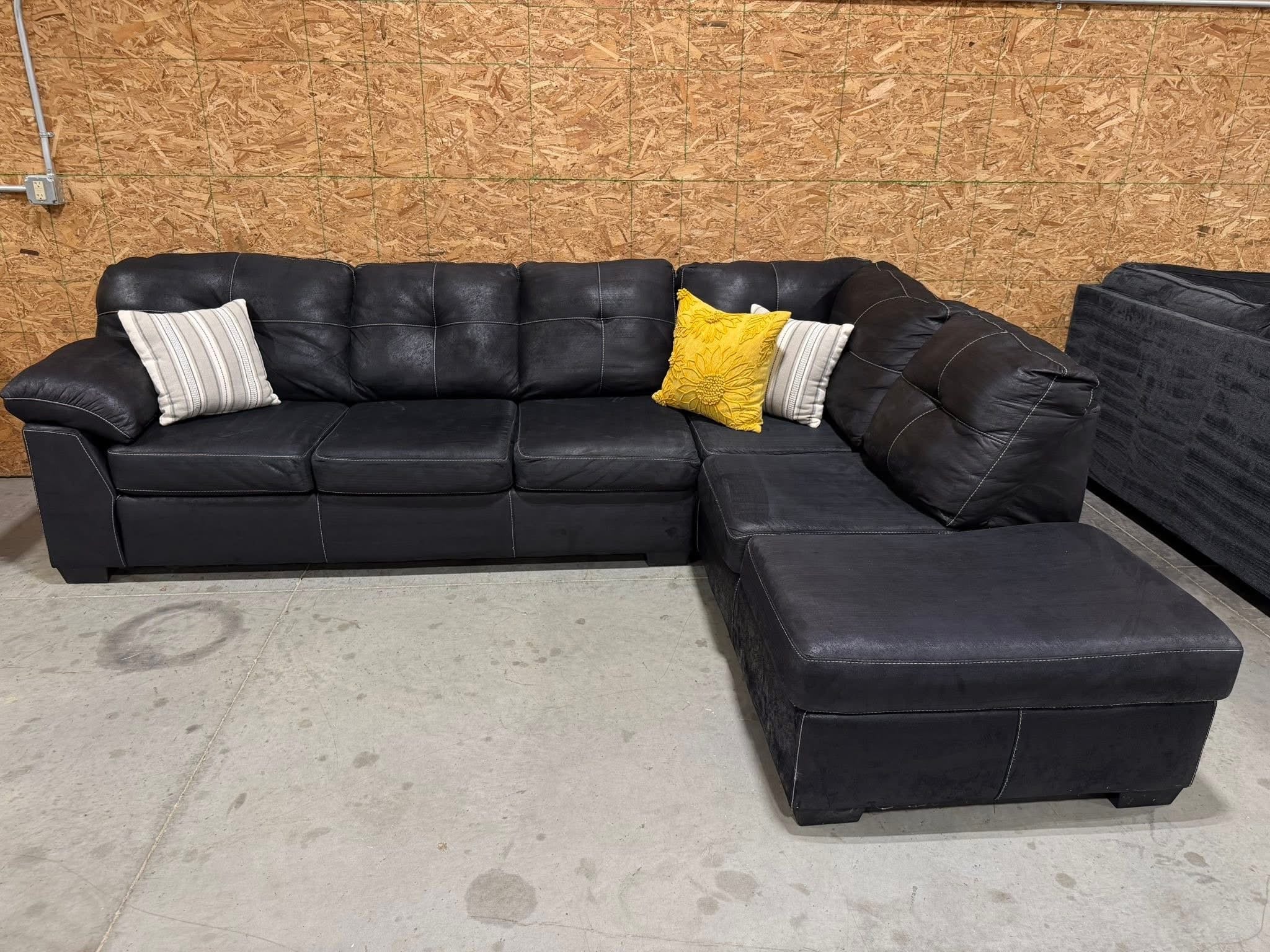 2 Piece Dark Gray Sectional