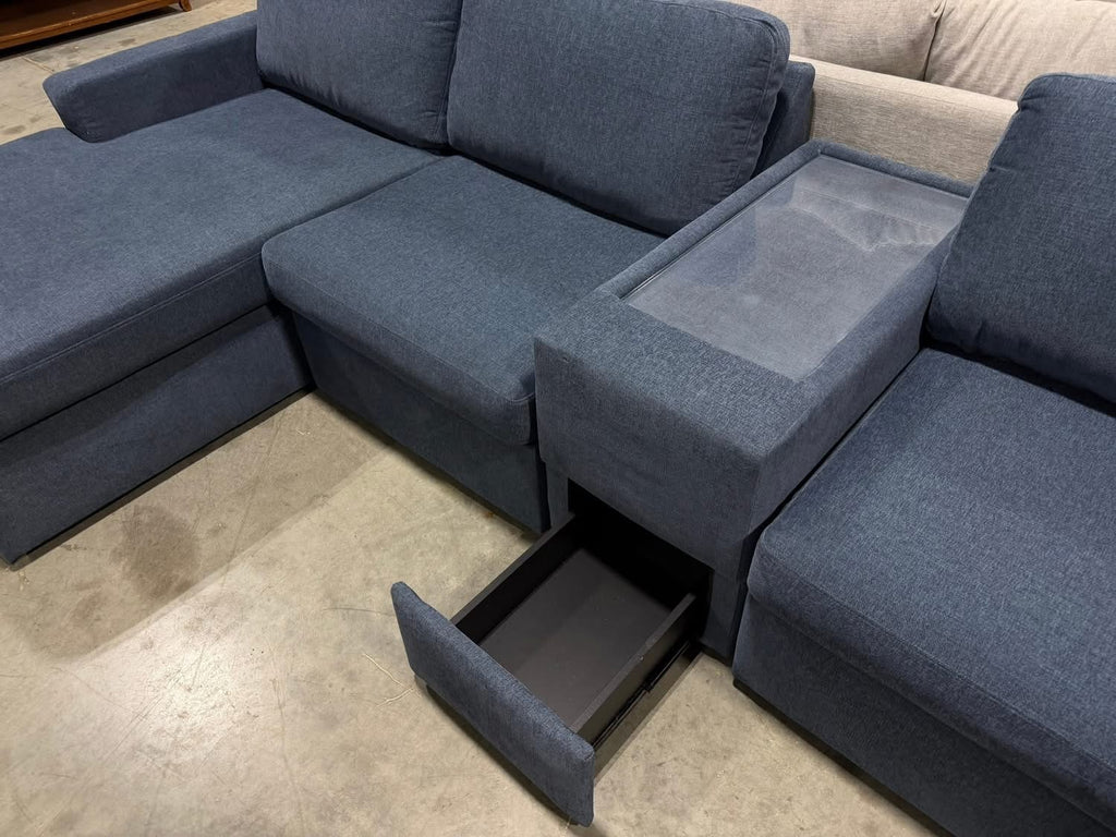 4 Piece Ashley Blue Sectional