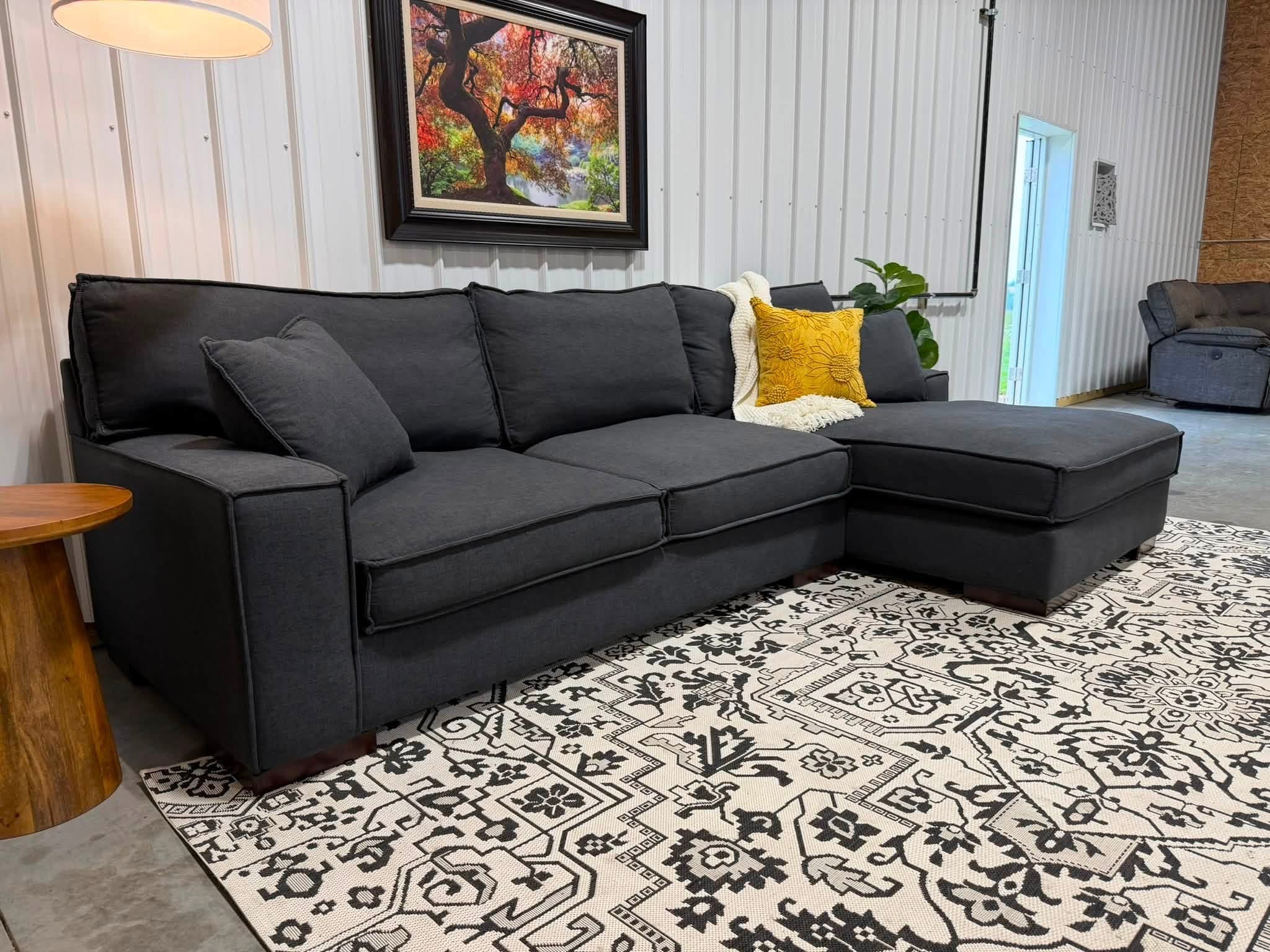 2 Piece Oversized Gray Sectional