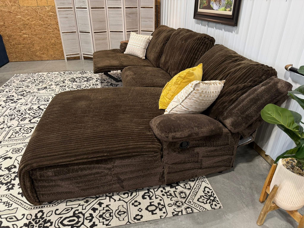 Ashley Oversized Corduroy Reclining Sectional