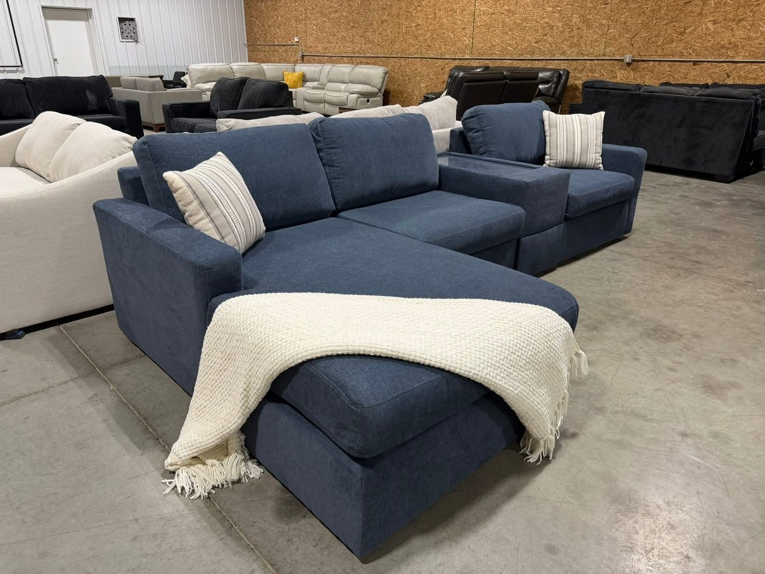 4 Piece Ashley Blue Sectional