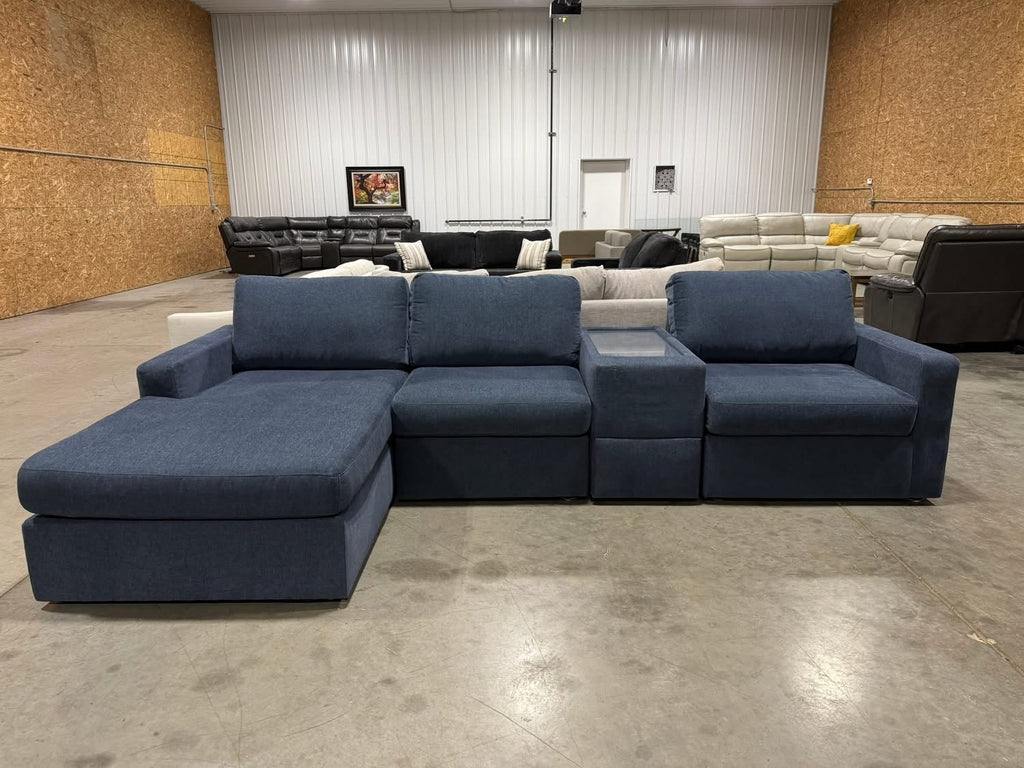 4 Piece Ashley Blue Sectional