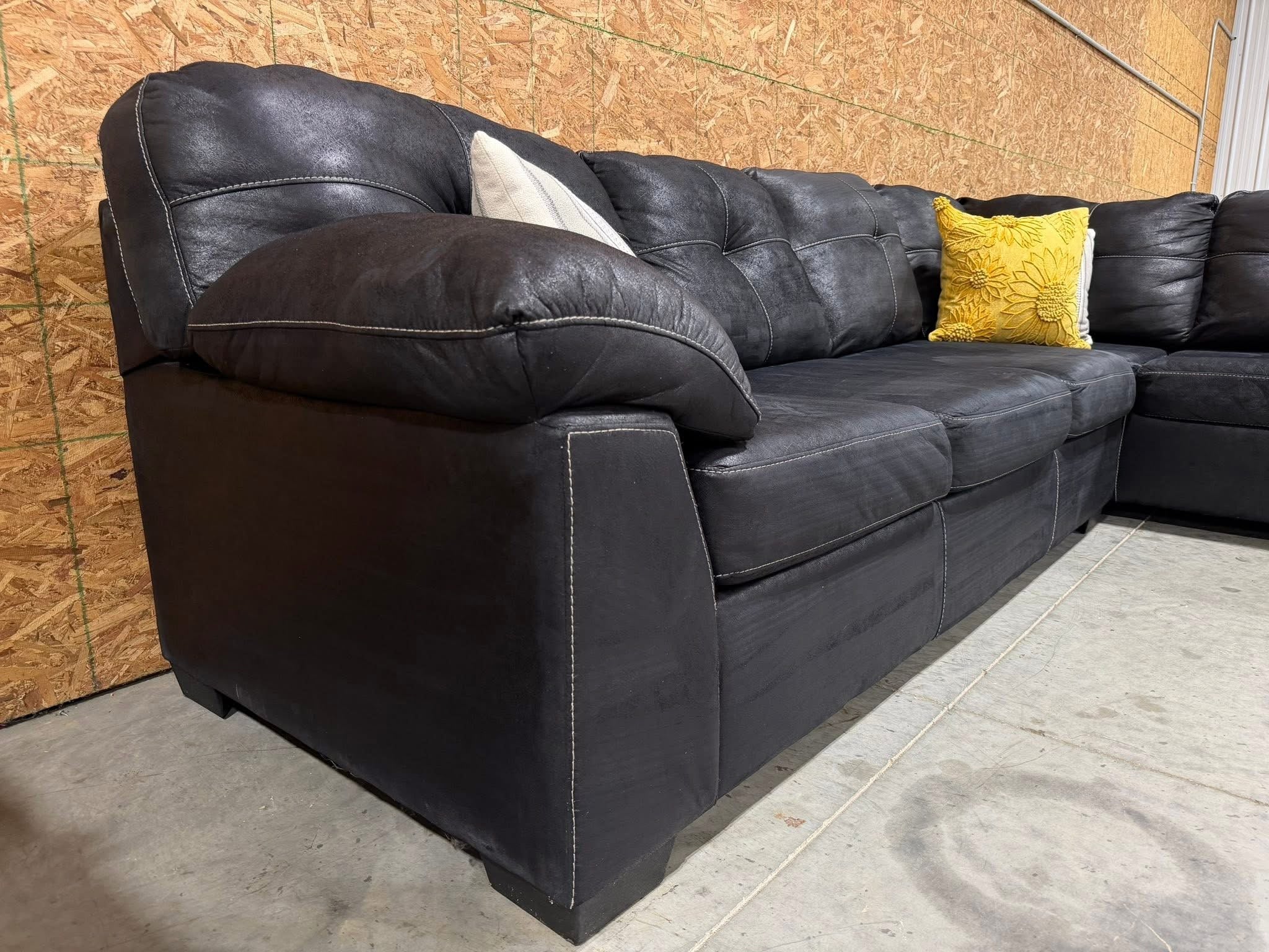 2 Piece Dark Gray Sectional